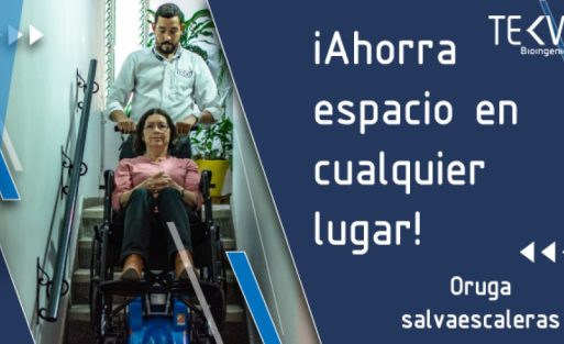 Medidas que ocupa en escalera oruga salvaescaleras