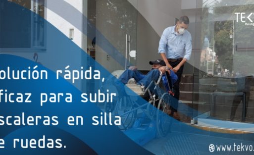 Solución rápida y eficaz para subir escaleras en silla de ruedas